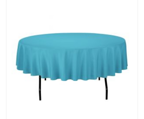Linen Turquoise Round 108"