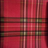 Linen Red Tartan Plaid Rectangle 60" x 84"