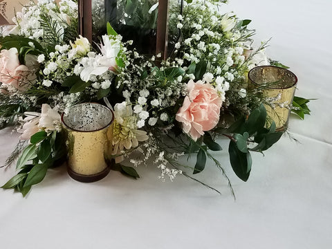 Votive Glass Candle Holder, Mercury Gold