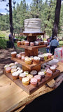 Dessert, Rustic Wood Cupcake Display