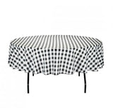 Linen Black and White Round 90"